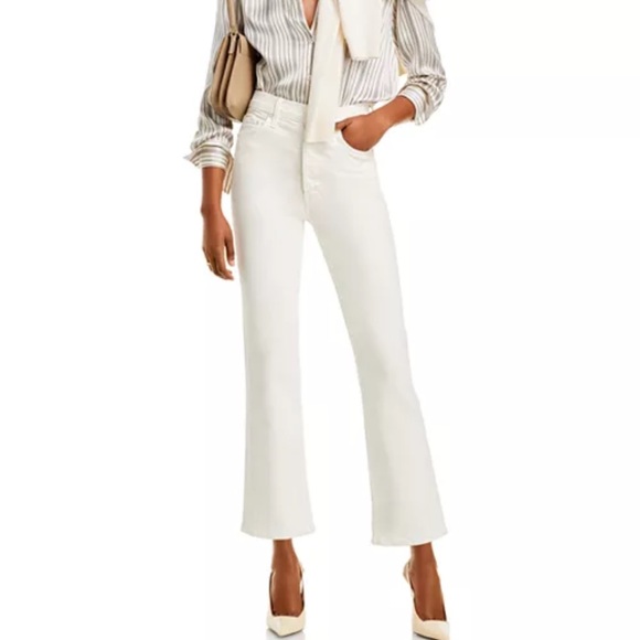 MOTHER The Tripper High Rise Ankle Jeans in Cream Puffs Size 30